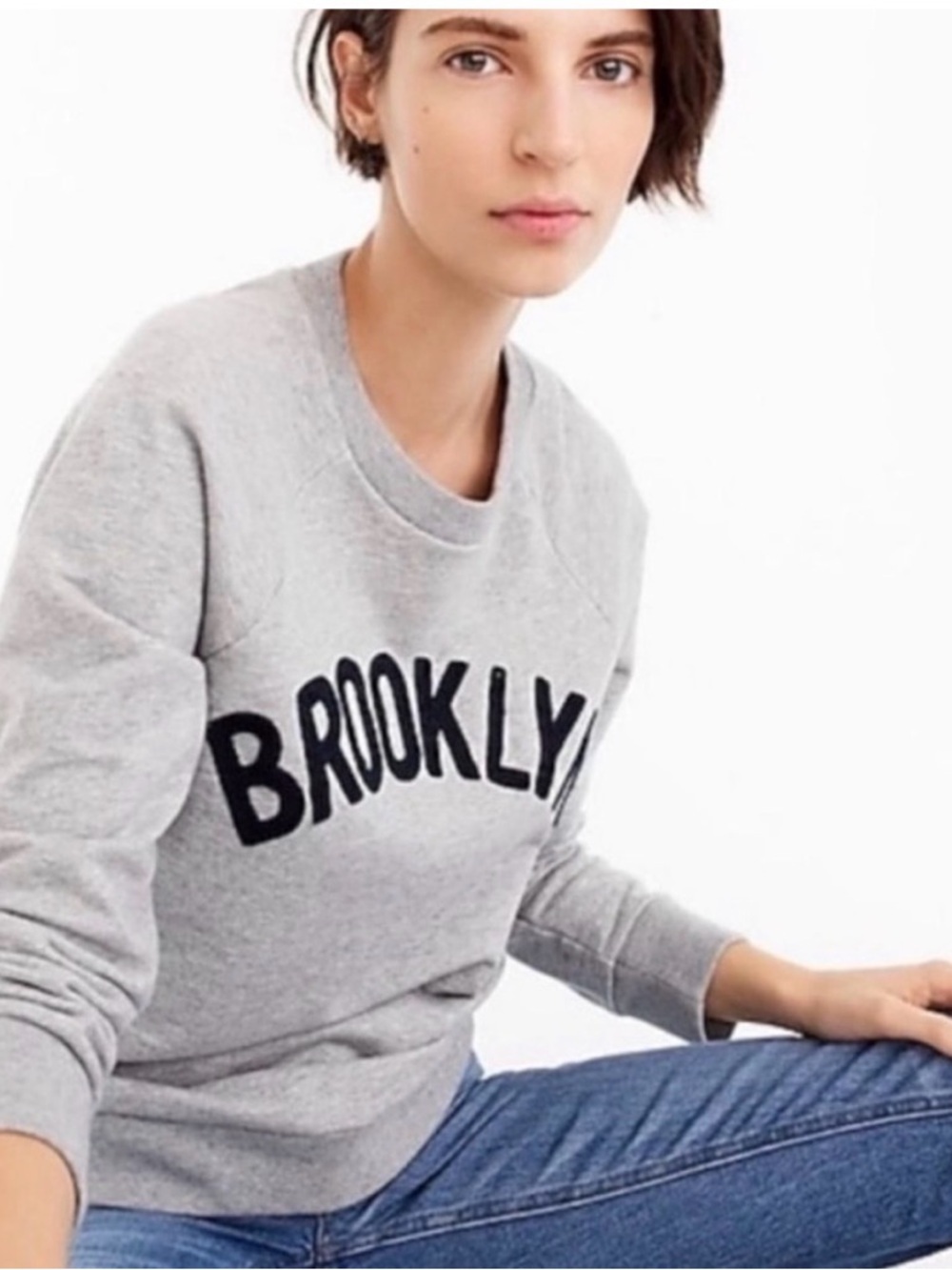 JCREW Gray 'Brooklyn' Crewneck Sweater - women’s Casual Pullover - Picture 5 of 6
